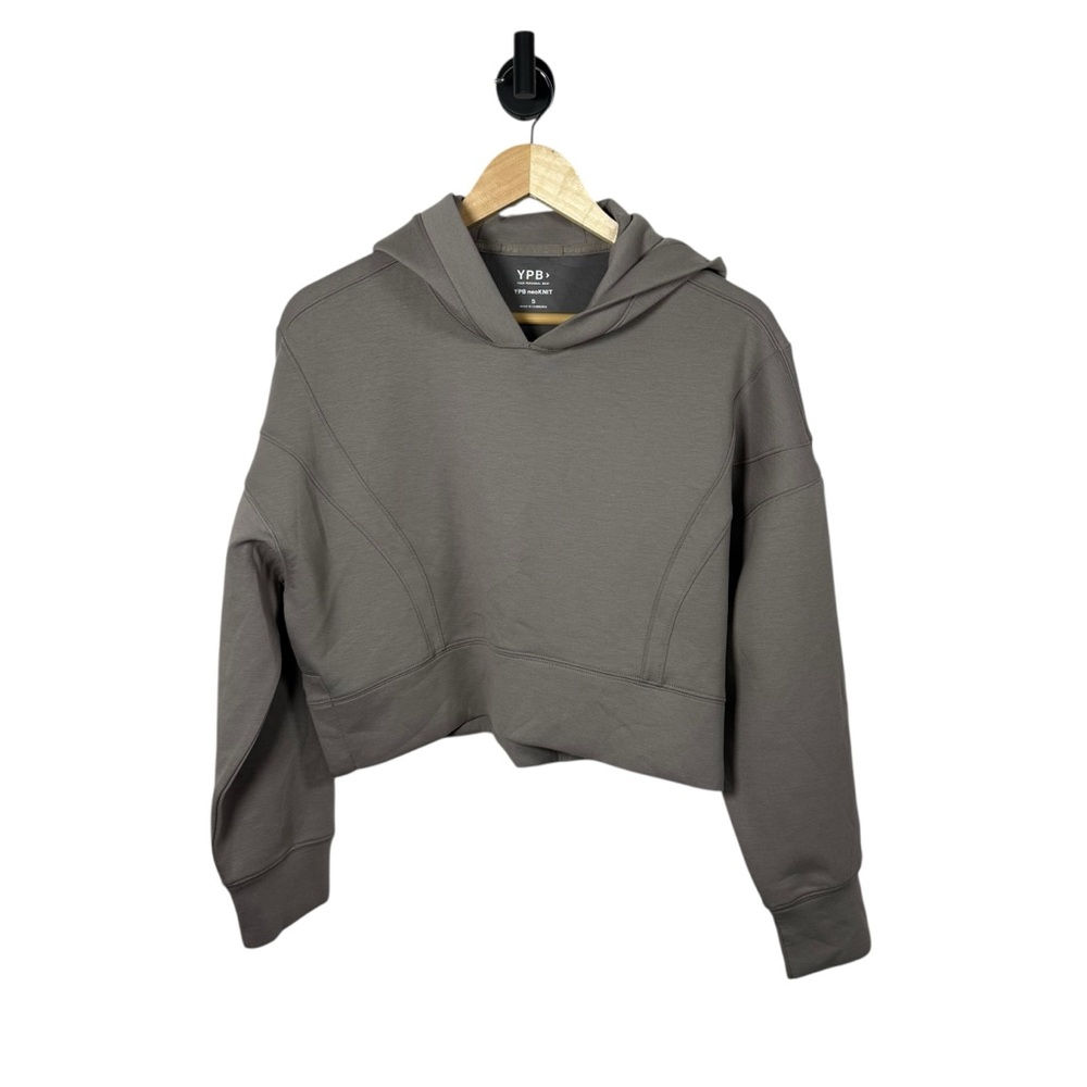 Abercrombie YPB Women’s NeoKnit Wedge Popover Hoodie in Taupe Size S - Picture 5 of 13